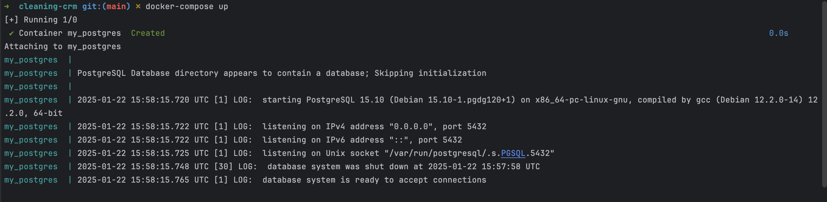 docker-compose up